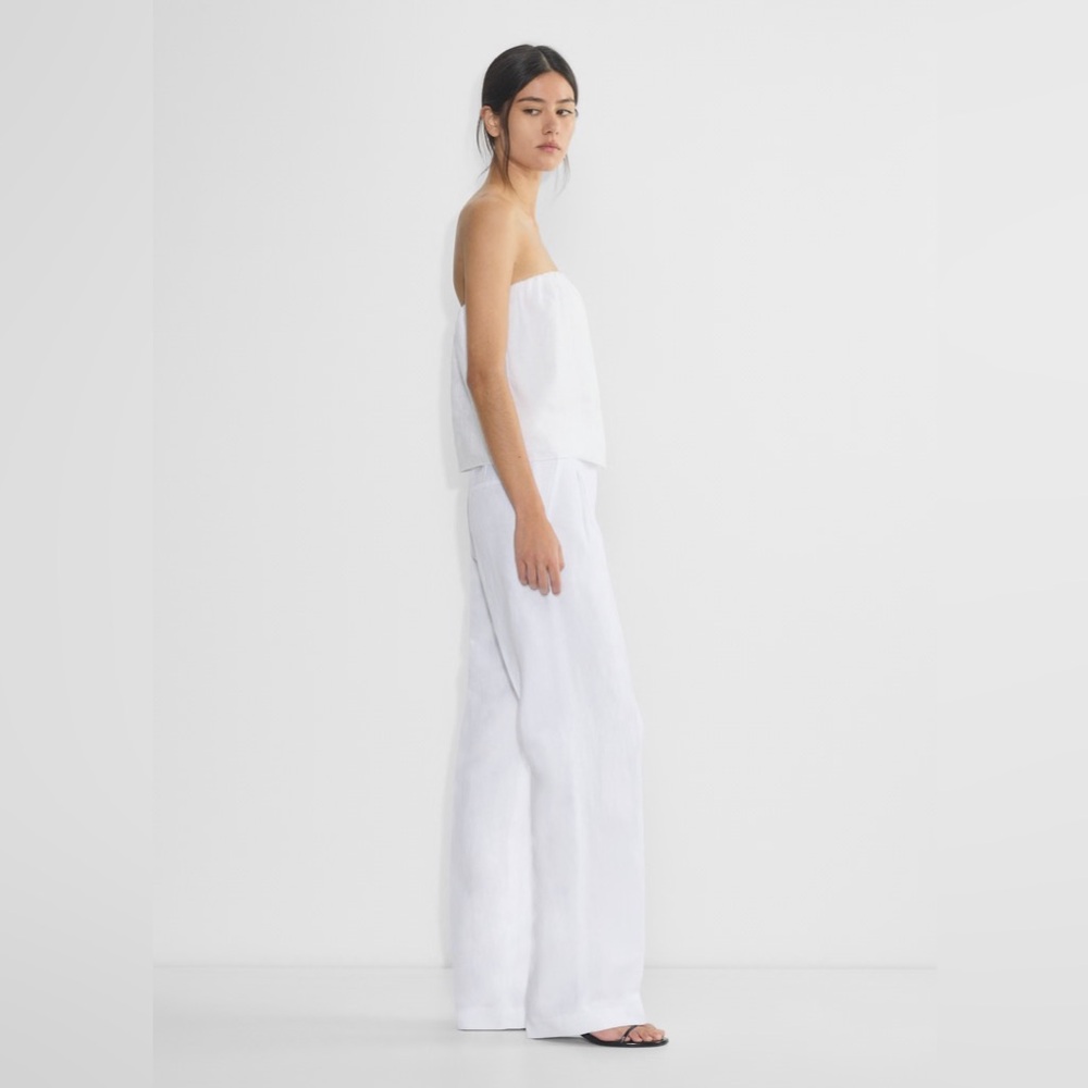 NWT Babaton Midtown Linen Tube Top | Aritzia